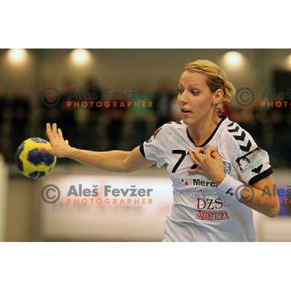 Gorica Acimovic of Krim Mercator in action during EHF Champions league regular season game 4 between HK Viborg (Danmark) and RK Krim Mercator (Slovenia), played in Viborg Stadionhall, Danmark on October 29, 2011 