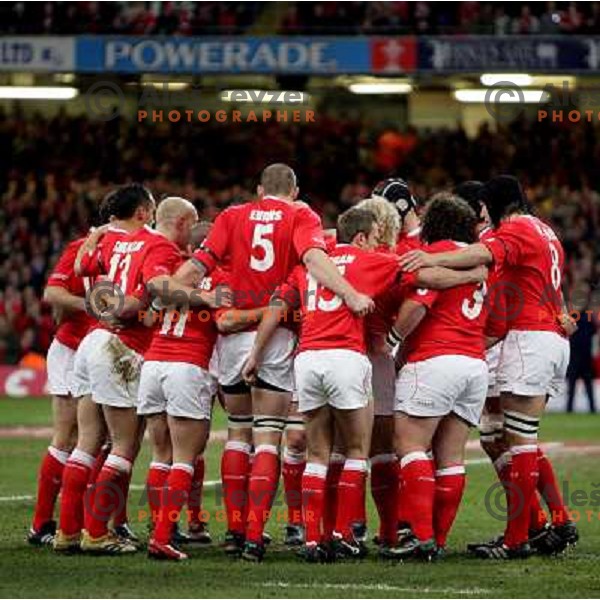 Wales rugby team before the match