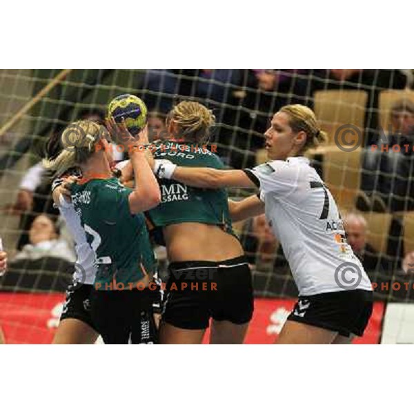Gorica Acimovic of Krim Mercator in action during EHF Champions league regular season game 4 between HK Viborg (Danmark) and RK Krim Mercator (Slovenia), played in Viborg Stadionhall, Danmark on October 29, 2011 