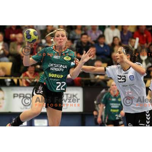 of Krim Mercator in action during EHF Champions league regular season game 4 between HK Viborg (Danmark) and RK Krim Mercator (Slovenia), played in Viborg Stadionhall, Danmark on October 29, 2011 