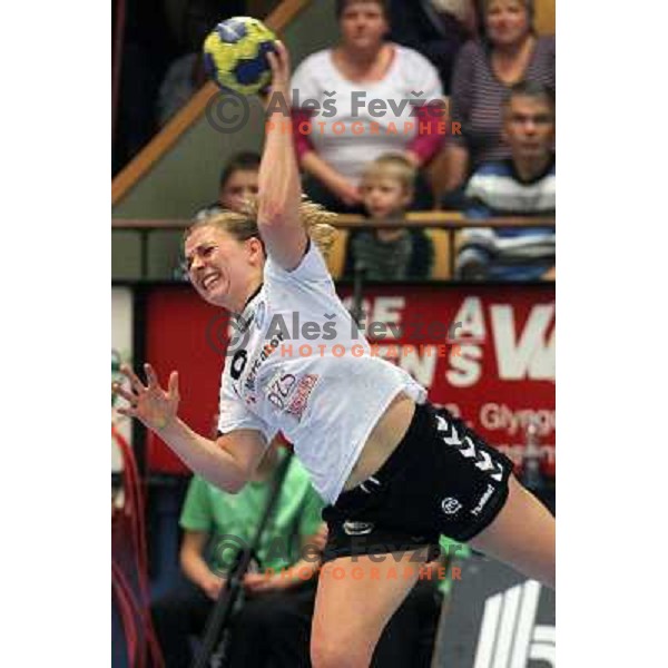 of Krim Mercator in action during EHF Champions league regular season game 4 between HK Viborg (Danmark) and RK Krim Mercator (Slovenia), played in Viborg Stadionhall, Danmark on October 29, 2011 