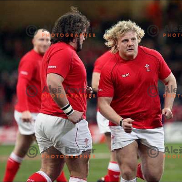 Adam Jones (left) Duncan Jones at rugby match between Wales and New Zealand at Millennium Stadium, Cardiff, Wales on November 25, 2006. New Zealand won 45:10