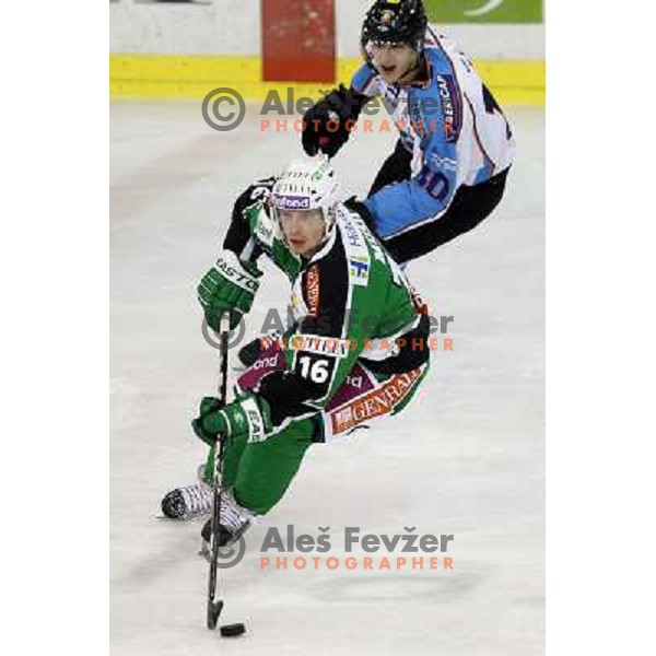 Ales Music of Tilia Olimpija in action during EBEL league regular season game 19 between Tilia Olimpija- Sapa Fehervar AV 19, played in Hala Tivoli, Ljubljana, Slovenia on November 4,2011 