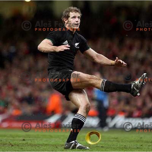 Nick Evans at rugby match between Wales and New Zealand at Millennium Stadium, Cardiff, Wales on November 25, 2006. New Zealand won 45:10