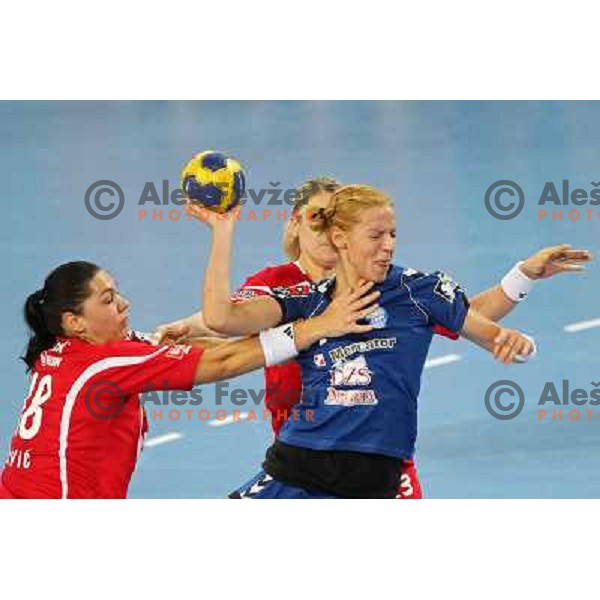 Gorica Acimovic of Krim Mercator in action during EHF Champions league regular season game 5 between Krim Mercator (Slovenia) and Podravka Vegeta (Croatia), played in Sports Hall Stozice, Ljubljana, Slovenia on November 5, 2011 