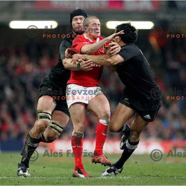 Shane Williams in sandwich at rugby match between Wales and New Zealand at Millennium Stadium, Cardiff, Wales on November 25, 2006. New Zealand won 45:10