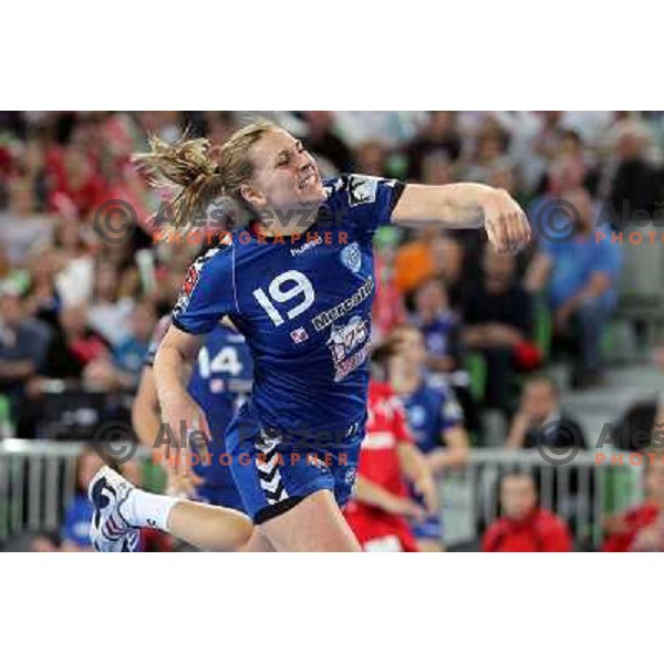Kristina Bille Hansen of Krim Mercator in action during EHF Champions leaguel game 5 between Krim Mercator (Slovenia) and Podravka Vegeta (Croatia) in Stozice Sports Hall, Ljubljana, Slovenia on November 5, 2011 