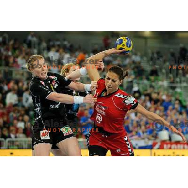 Andrea Penezic in action during Hanball game Krim Mercator - Larvik, EHF Champions League 2011-2011, Arena Stozice, Ljubljana, 13.11.2011 