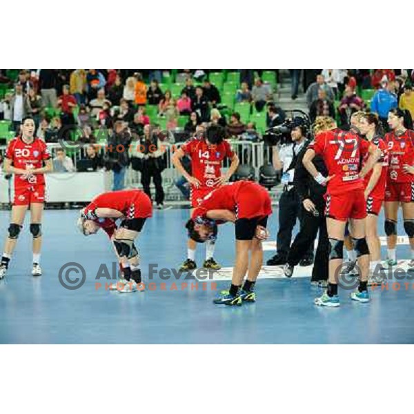 Krim in action during Hanball game Krim Mercator - Larvik, EHF Champions League 2011-2011, Arena Stozice, Ljubljana, 13.11.2011 