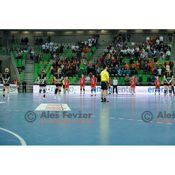 in action during Hanball game Krim Mercator - Larvik, EHF Champions League 2011-2011, Arena Stozice, Ljubljana, 13.11.2011 
