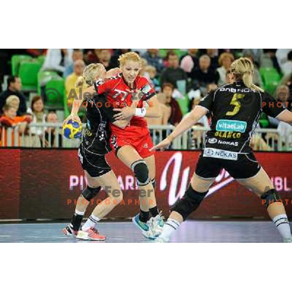 Gorica Acimovic in action during Hanball game Krim Mercator - Larvik, EHF Champions League 2011-2011, Arena Stozice, Ljubljana, 13.11.2011 
