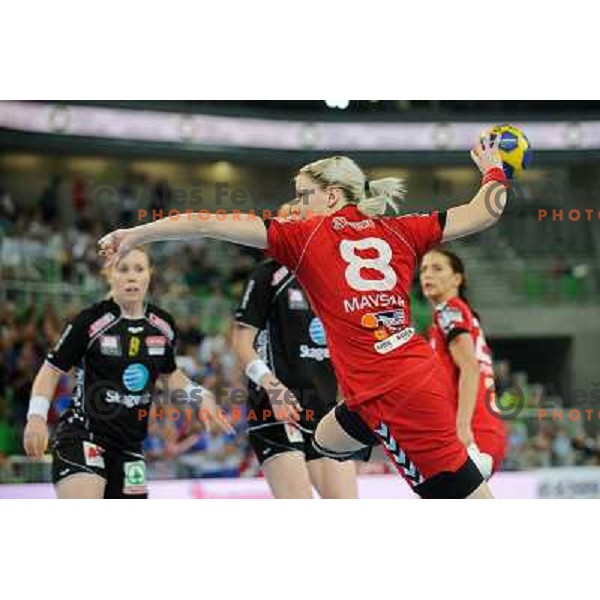Tamara Mavsar in action during Hanball game Krim Mercator - Larvik, EHF Champions League 2011-2011, Arena Stozice, Ljubljana, 13.11.2011 