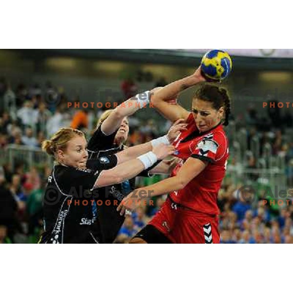 Andrea Penezic in action during Hanball game Krim Mercator - Larvik, EHF Champions League 2011-2011, Arena Stozice, Ljubljana, 13.11.2011 