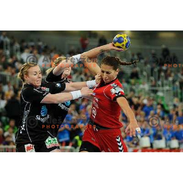 Andrea Penezic in action during Hanball game Krim Mercator - Larvik, EHF Champions League 2011-2011, Arena Stozice, Ljubljana, 13.11.2011 