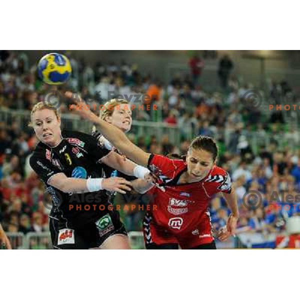 Andrea Penezic in action during Hanball game Krim Mercator - Larvik, EHF Champions League 2011-2011, Arena Stozice, Ljubljana, 13.11.2011 