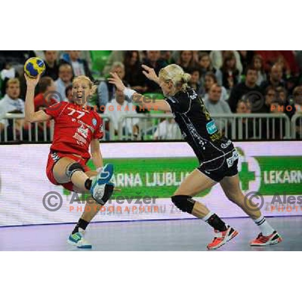 Gorica Acimovic in action during Hanball game Krim Mercator - Larvik, EHF Champions League 2011-2011, Arena Stozice, Ljubljana, 13.11.2011 