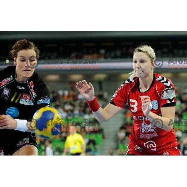 Tamara Mavsar in action during Hanball game Krim Mercator - Larvik, EHF Champions League 2011-2011, Arena Stozice, Ljubljana, 13.11.2011 