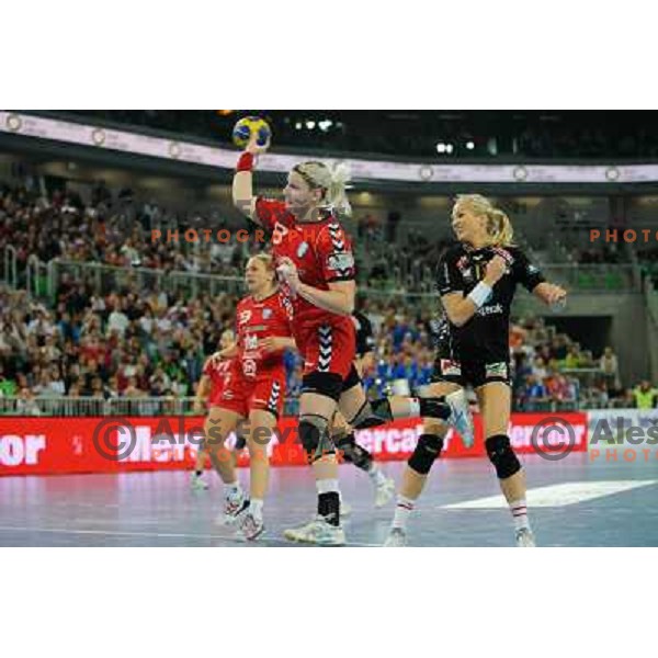 Tamara Mavsar in action during Hanball game Krim Mercator - Larvik, EHF Champions League 2011-2011, Arena Stozice, Ljubljana, 13.11.2011 