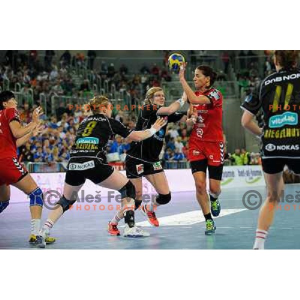 Andrea Penezic in action during Hanball game Krim Mercator - Larvik, EHF Champions League 2011-2011, Arena Stozice, Ljubljana, 13.11.2011 