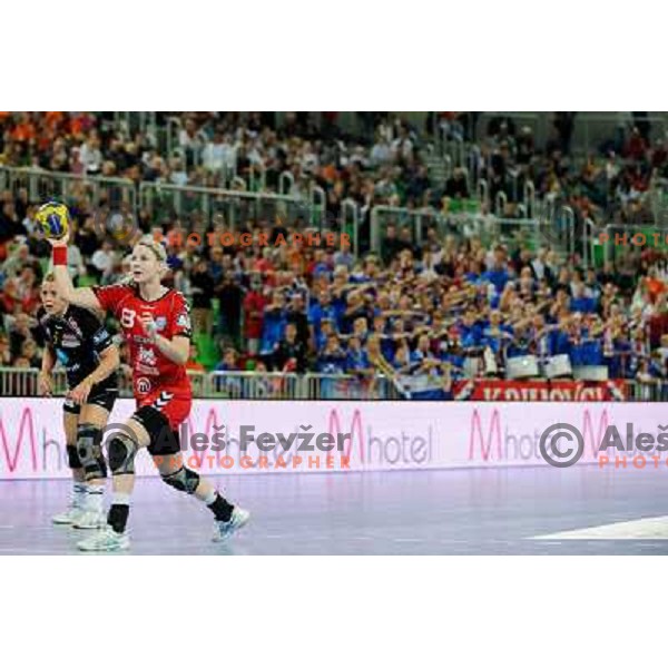 Tamara Mavsar in action during Hanball game Krim Mercator - Larvik, EHF Champions League 2011-2011, Arena Stozice, Ljubljana, 13.11.2011 
