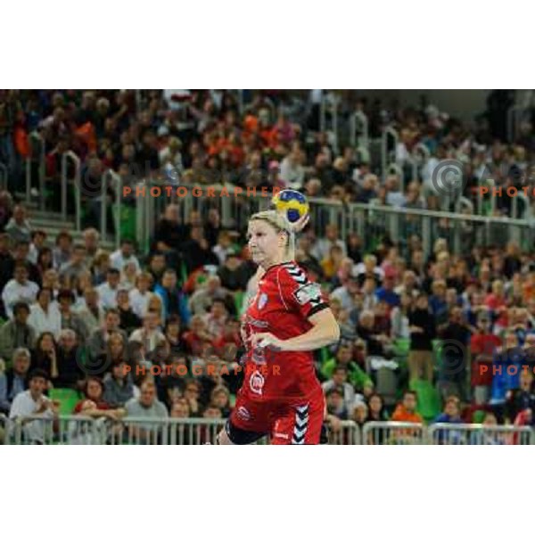 Tamara Mavsar in action during Hanball game Krim Mercator - Larvik, EHF Champions League 2011-2011, Arena Stozice, Ljubljana, 13.11.2011 