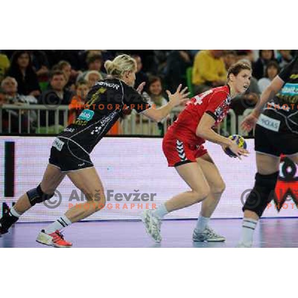 Kristina Franjic in action during Hanball game Krim Mercator - Larvik, EHF Champions League 2011-2011, Arena Stozice, Ljubljana, 13.11.2011 