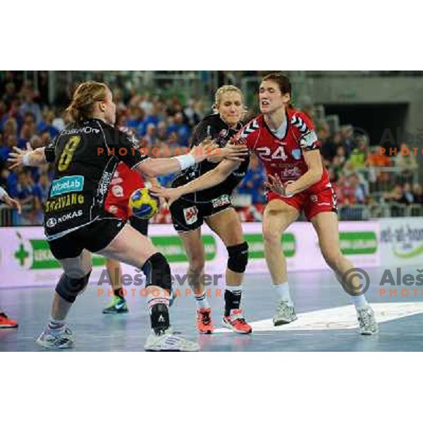 Kristina Franjic in action during Hanball game Krim Mercator - Larvik, EHF Champions League 2011-2011, Arena Stozice, Ljubljana, 13.11.2011 
