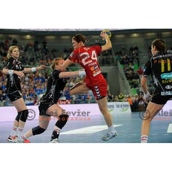 Kristina Franjic in action during Hanball game Krim Mercator - Larvik, EHF Champions League 2011-2011, Arena Stozice, Ljubljana, 13.11.2011 