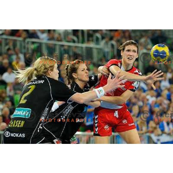 Kristina Franjic in action during Hanball game Krim Mercator - Larvik, EHF Champions League 2011-2011, Arena Stozice, Ljubljana, 13.11.2011 