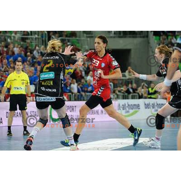 Andrea Penezic in action during Hanball game Krim Mercator - Larvik, EHF Champions League 2011-2011, Arena Stozice, Ljubljana, 13.11.2011 