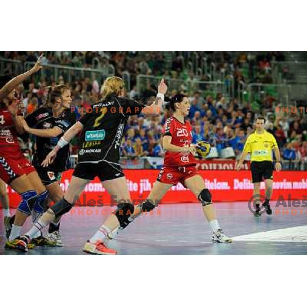 Alja Koren in action during Hanball game Krim Mercator - Larvik, EHF Champions League 2011-2011, Arena Stozice, Ljubljana, 13.11.2011 