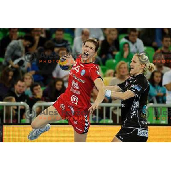 Kristina Franjic in action during Hanball game Krim Mercator - Larvik, EHF Champions League 2011-2011, Arena Stozice, Ljubljana, 13.11.2011 