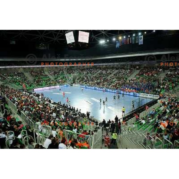 in action during Hanball game Krim Mercator - Larvik, EHF Champions League 2011-2011, Arena Stozice, Ljubljana, 13.11.2011 