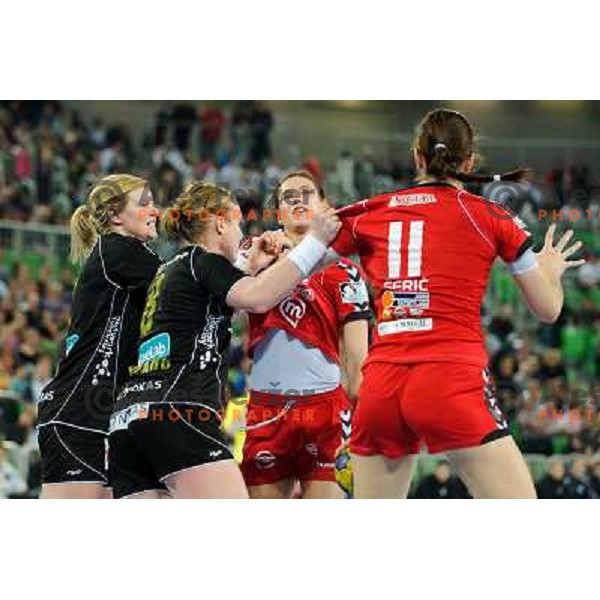 Kristina Franjic in action during Hanball game Krim Mercator - Larvik, EHF Champions League 2011-2011, Arena Stozice, Ljubljana, 13.11.2011 