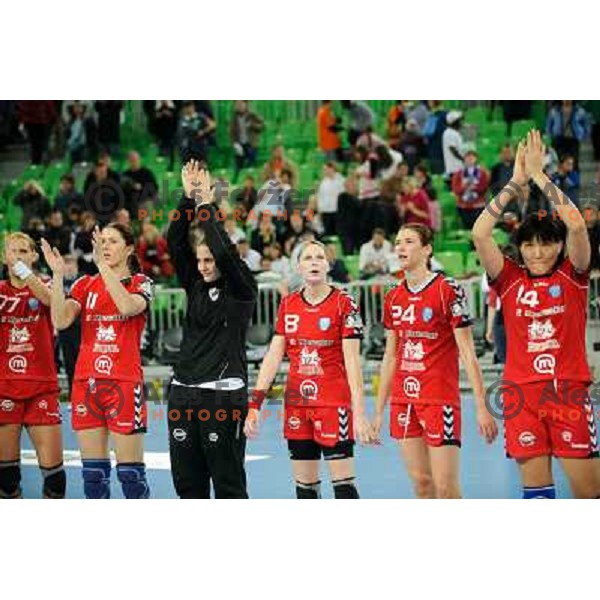 Krim in action during Hanball game Krim Mercator - Larvik, EHF Champions League 2011-2011, Arena Stozice, Ljubljana, 13.11.2011 