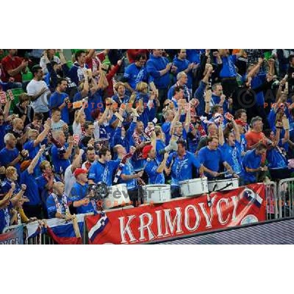 Krimovci in action during Hanball game Krim Mercator - Larvik, EHF Champions League 2011-2011, Arena Stozice, Ljubljana, 13.11.2011 