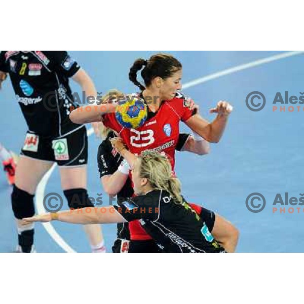 Andrea Penezic in action during Hanball game Krim Mercator - Larvik, EHF Champions League 2011-2011, Arena Stozice, Ljubljana, 13.11.2011 