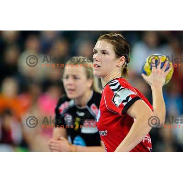 Kristina Franjic in action during Hanball game Krim Mercator - Larvik, EHF Champions League 2011-2011, Arena Stozice, Ljubljana, 13.11.2011 