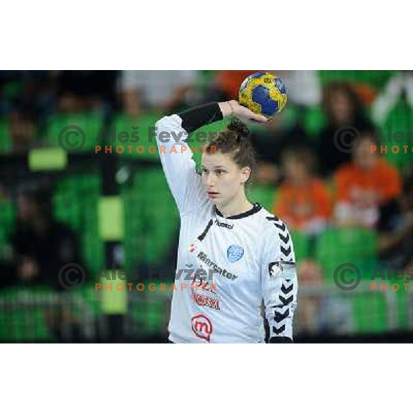 Jelena Grubisic in action during Hanball game Krim Mercator - Larvik, EHF Champions League 2011-2011, Arena Stozice, Ljubljana, 13.11.2011 