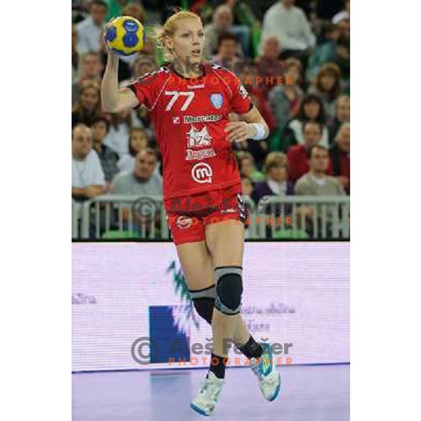Gorica Acimovic in action during Hanball game Krim Mercator - Larvik, EHF Champions League 2011-2011, Arena Stozice, Ljubljana, 13.11.2011 