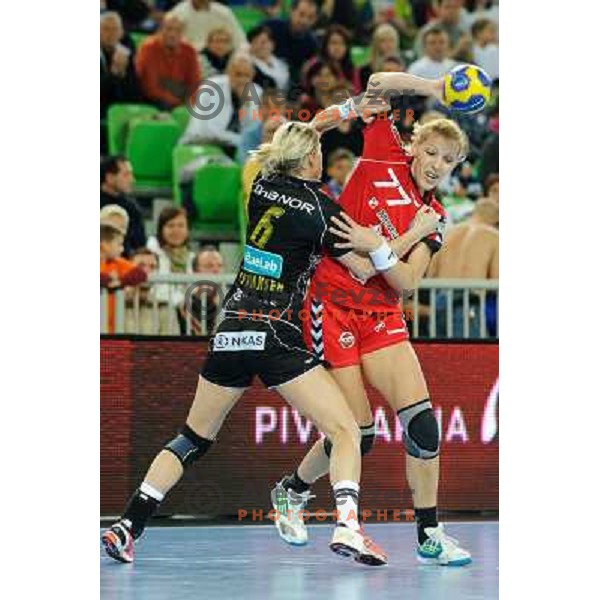 Gorica Acimovic in action during Hanball game Krim Mercator - Larvik, EHF Champions League 2011-2011, Arena Stozice, Ljubljana, 13.11.2011 