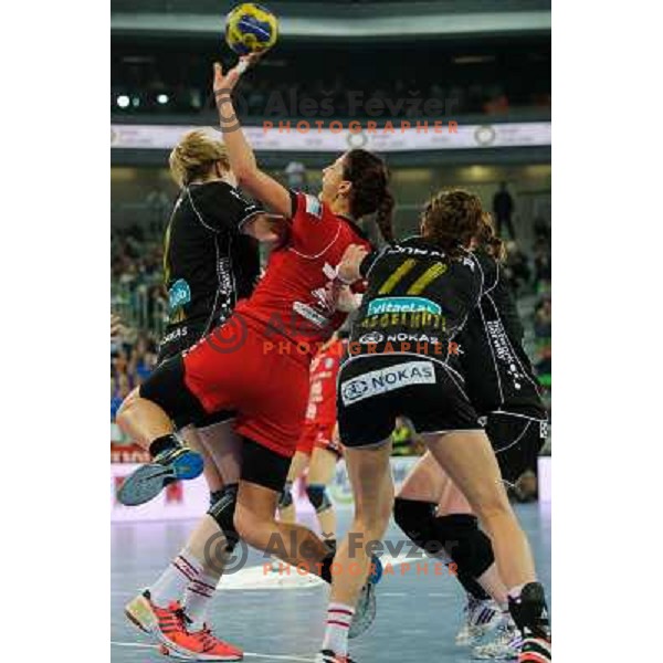 Andrea Penezic in action during Hanball game Krim Mercator - Larvik, EHF Champions League 2011-2011, Arena Stozice, Ljubljana, 13.11.2011 