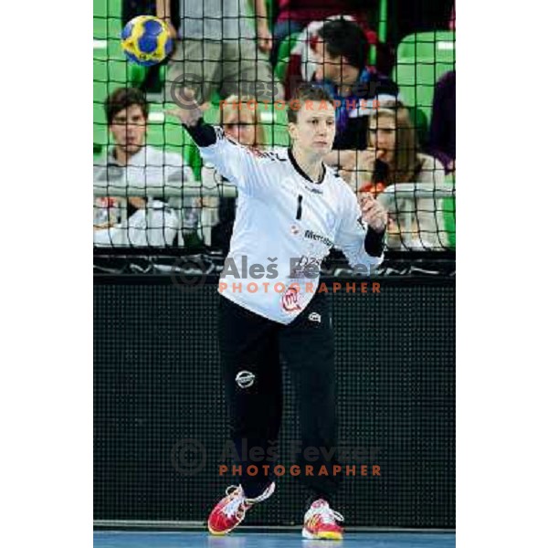Andrea Penezic in action during Hanball game Krim Mercator - Larvik, EHF Champions League 2011-2011, Arena Stozice, Ljubljana, 13.11.2011 