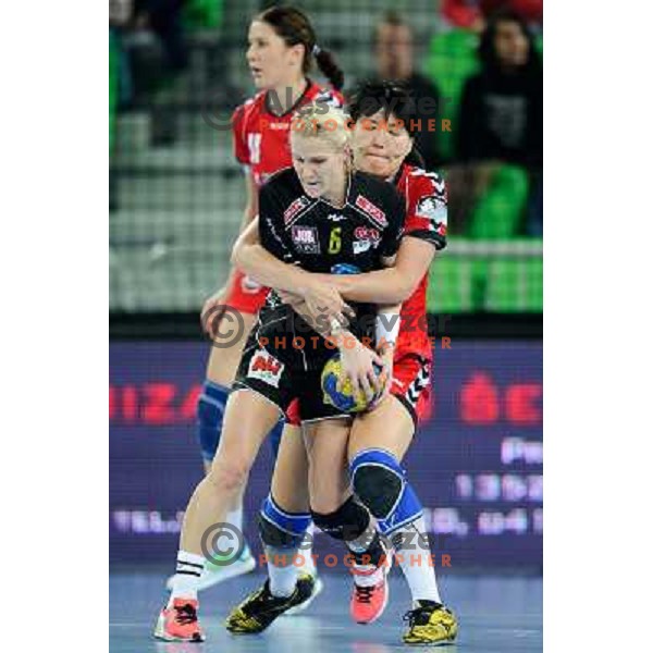 Ljudmila Bodnieva in action during Hanball game Krim Mercator - Larvik, EHF Champions League 2011-2011, Arena Stozice, Ljubljana, 13.11.2011 