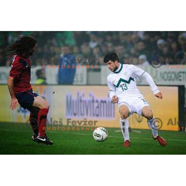 Bojan Jokic in action during football game Slovenia - USA, Friendly match, Stozice, Ljubljana, 15.11.2011 