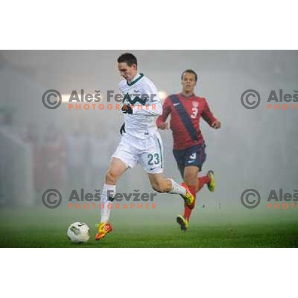 Tim Matavz in action during football game Slovenia - USA, Friendly match, Stozice, Ljubljana, 15.11.2011 