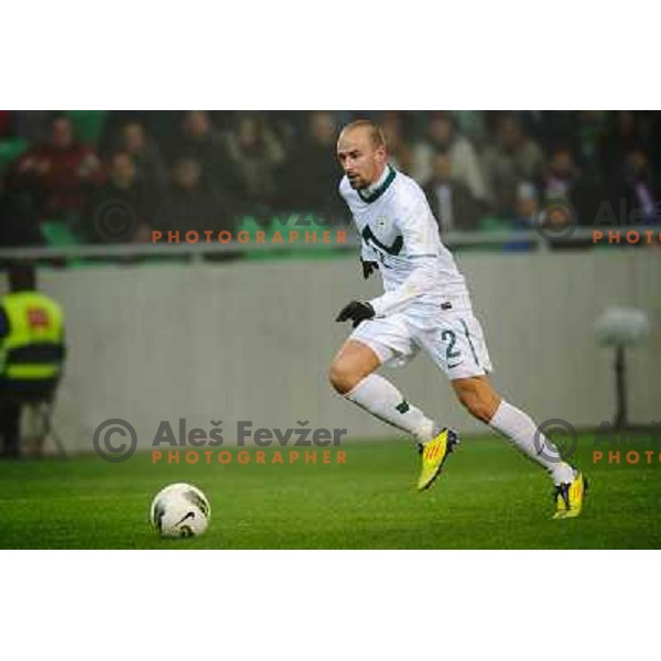Miso Brecko in action during football game Slovenia - USA, Friendly match, Stozice, Ljubljana, 15.11.2011 
