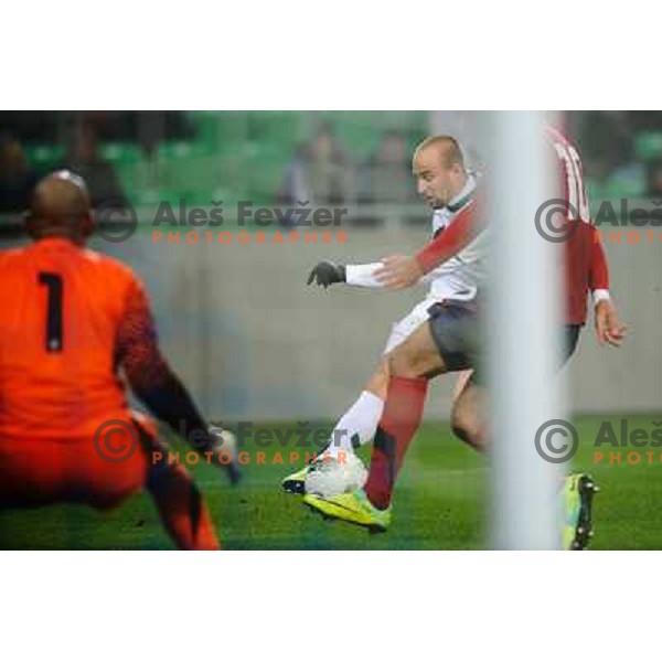 Miso Brecko in action during football game Slovenia - USA, Friendly match, Stozice, Ljubljana, 15.11.2011 