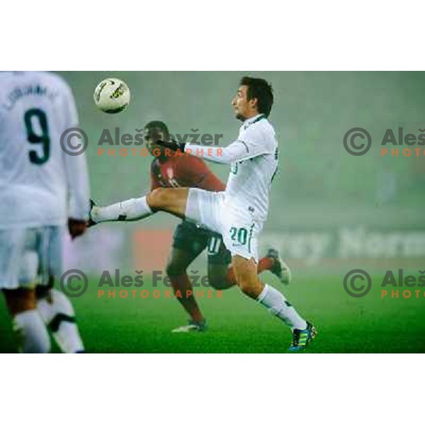 Armin Bacinovic in action during football game Slovenia - USA, Friendly match, Stozice, Ljubljana, 15.11.2011 