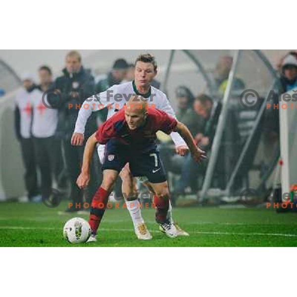Dare Vrsic in action during football game Slovenia - USA, Friendly match, Stozice, Ljubljana, 15.11.2011 